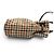 Borsa a tracolla Miu Miu in tweed pied-de-poule e pelle con logo Multicolore - vista 5
