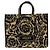 Versace Barocco Athena Raffia Tote Bag Schwarz