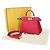 Borsa a mano Fendi Peekaboo Iseeu Small in rosa - vista 2