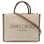 Borsa Tote Jimmy Choo Varenne M Marrone Beige - vista 2