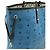 Borsa Tote MCM Visetos Glam Nero Blu - vista 7