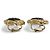Timeless CHANEL A22A AB8733 Ohrringe mit Coco Mark Knopf-Motiv Schwarz Golden - Ansicht 3