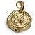 Timeless CHANEL A22A AB8733 Ohrringe mit Coco Mark Knopf-Motiv Schwarz Golden - Ansicht 4