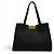 Marni Trancaloo Leder-Tote-Bag mit Logo-Hardware Schwarz - Ansicht 3