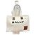 Bally Akelei Large Tote Bag aus Canvas mit Leder-Logo-Patch Braun Roh - Ansicht 2