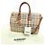 Burberry Medium Bowling Nova Check Pattern Bag Brown Beige - view 2