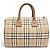 Burberry Medium Bowling Nova Check Pattern Bag Brown Beige - view 4