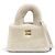 Miu Miu 2-Way Handtasche aus Schafsfell mit Logo-Plakette Weiß