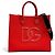 Borsa Tote Dolce & Gabbana in pelle rossa e tela Rosso
