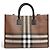 Borsa Tote Burberry Freya Medium Marrone - vista 4