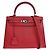 Hermès Hermes Kelly Red Chevre de Coromandel with Palladium Hardware 25 Rosa