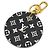 Louis Vuitton Portachiavi Charm Portefeuille Illustré Nero Bianco Arancione - vista 4