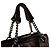 Bolsa de mão Chanel em couro marrom - vista 10