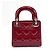 Christian Dior Lady Dior Cannage Stitch Patent Mini Rosso - vista 2