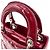 Christian Dior Lady Dior Cannage Stitch Patent Mini Rosso - vista 7