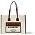 Burberry Freya Shopping Canvas with Leather Medium Beige