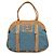 Borsa Boston Loewe Anagram in Beige e Blu
