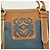 Borsa Boston Loewe Anagram in Beige e Blu - vista 11