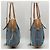 Borsa Boston Loewe Anagram in Beige e Blu - vista 5