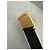 Cinto largo Chanel preto em couro e lona com fivela CC dourada Dourado - vista 8