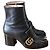 Botines Gucci GG Marmont de piel negra con flecos Negro