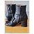 Botines Gucci GG Marmont de piel negra con flecos Negro - vista 17