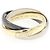 Anello Cartier Trinity Oro Bianco Oro Giallo e Ceramica D'oro
