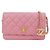 Catena per portafoglio Chanel AP3479 in pelle di vitello martellata rosa