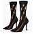 Jimmy Choo x Mugler Stivaletti Spiral in mesh trasparente Marrone Nero