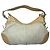Céline Triomphe Handtasche aus Canvas und Leder weiß/gelb