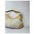 Céline Triomphe Handtasche aus Canvas und Leder weiß/gelb - Ansicht 3