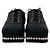 Sneakers platform Chanel 2017 in pelle nera e perle Sz.41 usate - vista 7