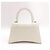 Balenciaga Hourglass Top Handle Leather XS Bianco - vista 2