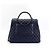 Chanel Coco Top Handle Quilted Caviar with Lizard Medium Azul marino - vista 2