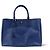 Prada Lux Open Saffiano Leather Medium Blau