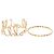 Set de 2 brazaletes Chloé Iconic chapados en oro Dorado