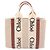 Chloé Chloe Woody Small Tote Bag Castaño Beige