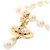 Vivienne Westwood ONE ROW PEARL DROP Choker Bianco Multicolore D'oro