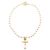 Vivienne Westwood ONE ROW PEARL DROP Choker Bianco Multicolore D'oro - vista 3