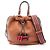 Bolsa de mão em couro 2-Way Etro Marrom