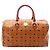 Borsa Boston/Borsa a mano MCM Visetos Brown Marrone