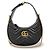 Gucci GG Marmont Half Moon Hobo Matelasse Leather Mini Nero