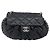 Borsa a tracolla CHANEL Matelasse con catena in pelle d'agnello nera e argento CC Auth ka6097SAV Nero - vista 13