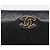 CHANEL Bicolore Long Wallet Leather Black Gold Tone CC Auth 203085 - view 18