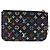 LOUIS VUITTON Monogram Multicolor Pochette Cles NM Black M60279 LV Auth 200573M Nero - vista 2