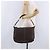 Bolsa de Ombro PRADA em Couro Marrom Prata Auth am12574V - vista 27