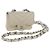 Borsa CHANEL Classic Mini Chain Bag V-stitch in pelle d'agnello Beige Argento CC Auth bs36939M