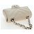 Borsa CHANEL Classic Mini Chain Bag V-stitch in pelle d'agnello Beige Argento CC Auth bs36939M - vista 14