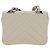 Borsa CHANEL Classic Mini Chain Bag V-stitch in pelle d'agnello Beige Argento CC Auth bs36939M - vista 3