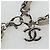 Borsa CHANEL Classic Mini Chain Bag V-stitch in pelle d'agnello Beige Argento CC Auth bs36939M - vista 9